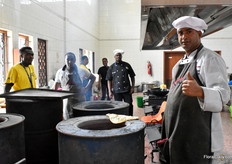 The chef making some tasty bread.